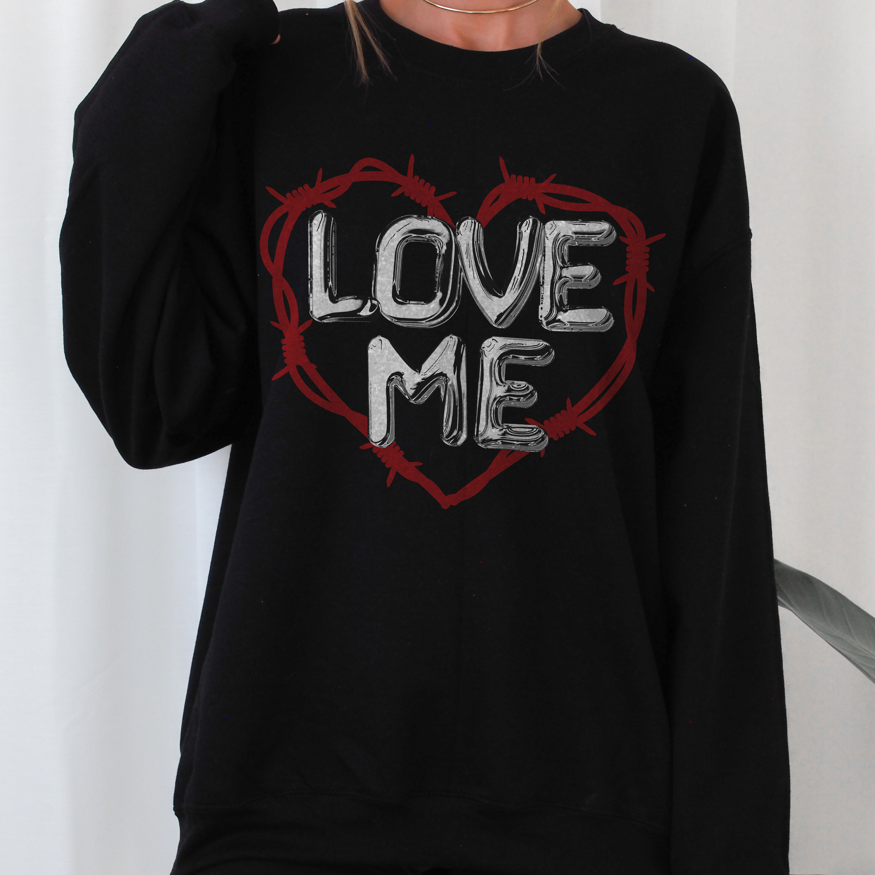 Love Me Barbed Wire Crewneck