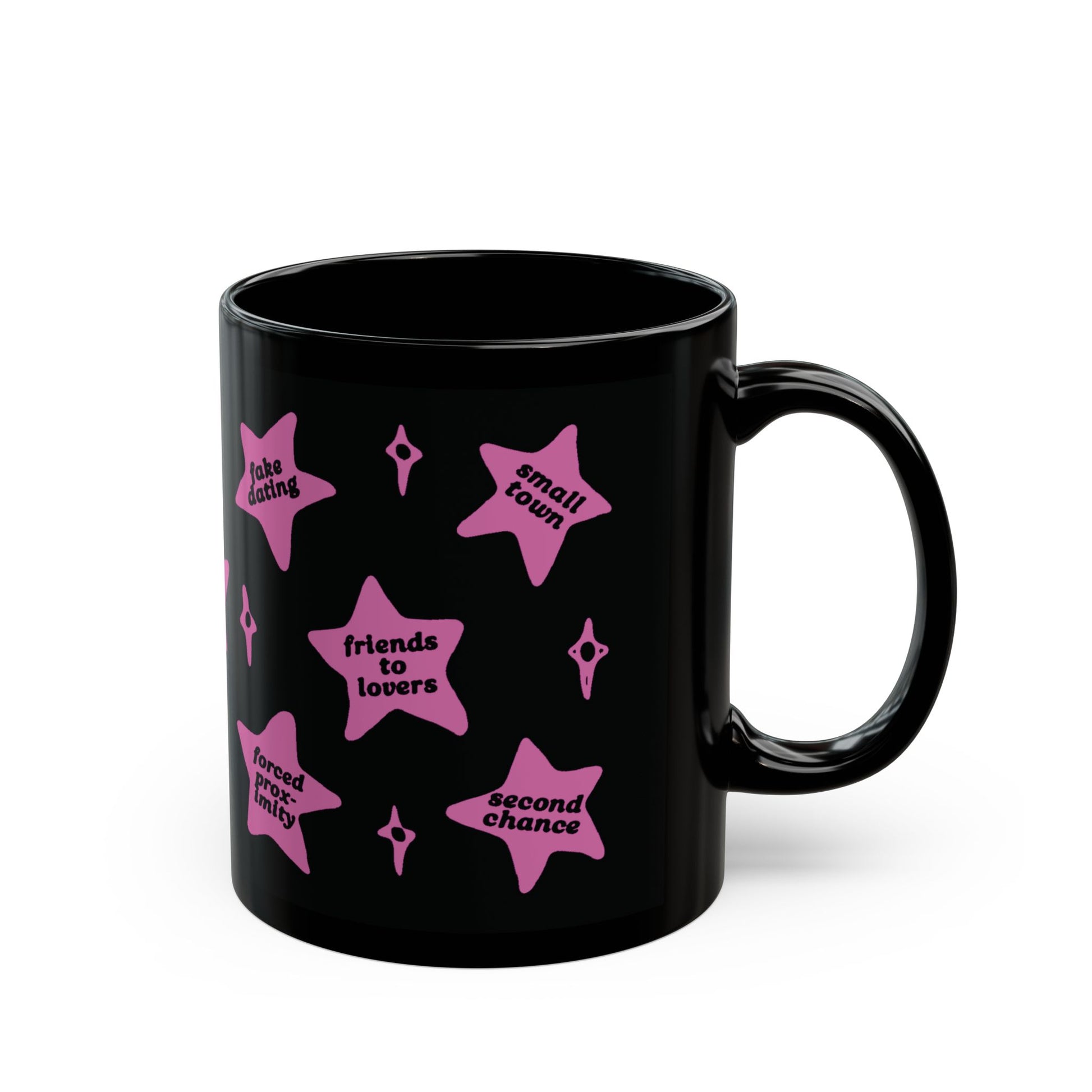 Book Trope Mug - Pink Stars