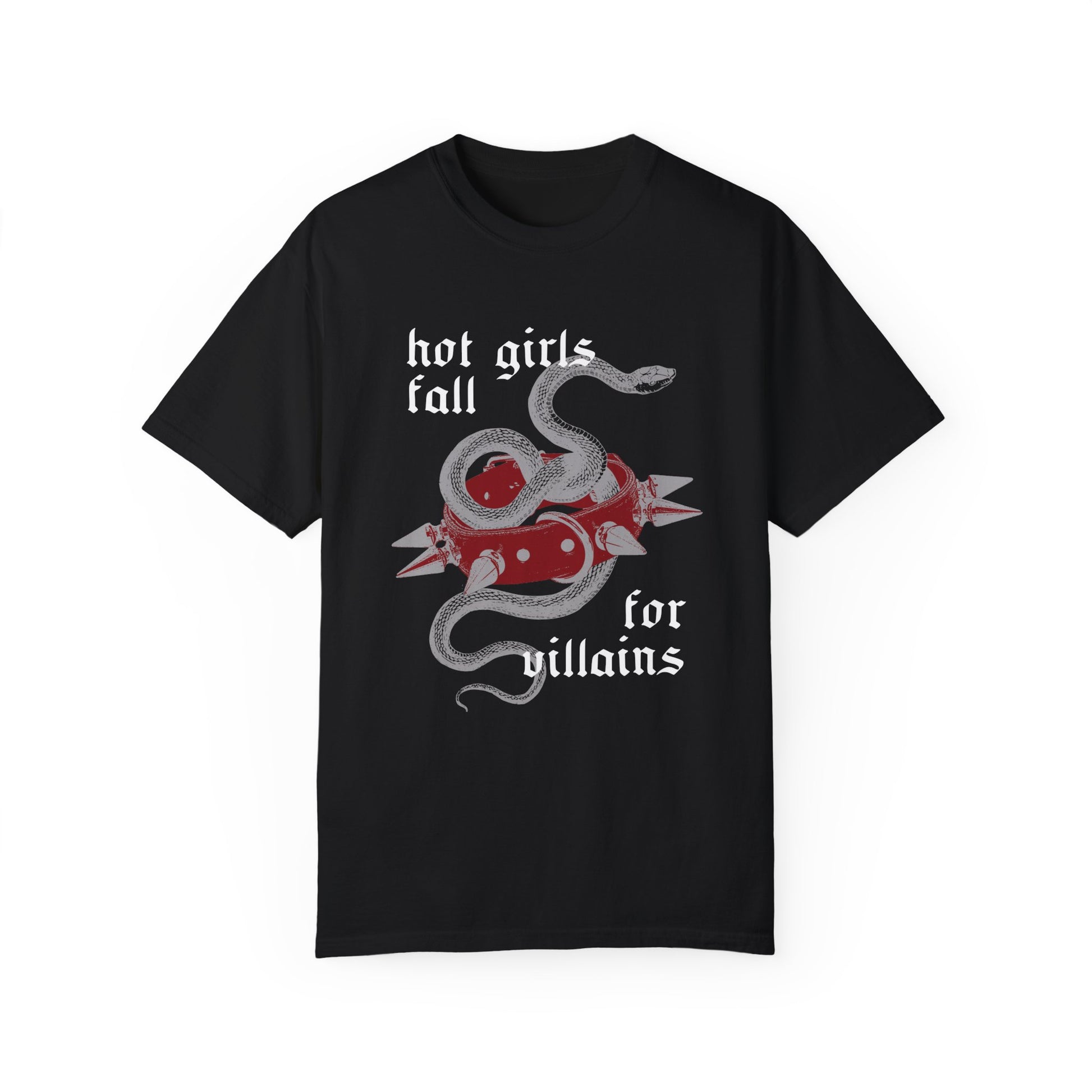 Hot Girls Fall for Villains Tee - Red