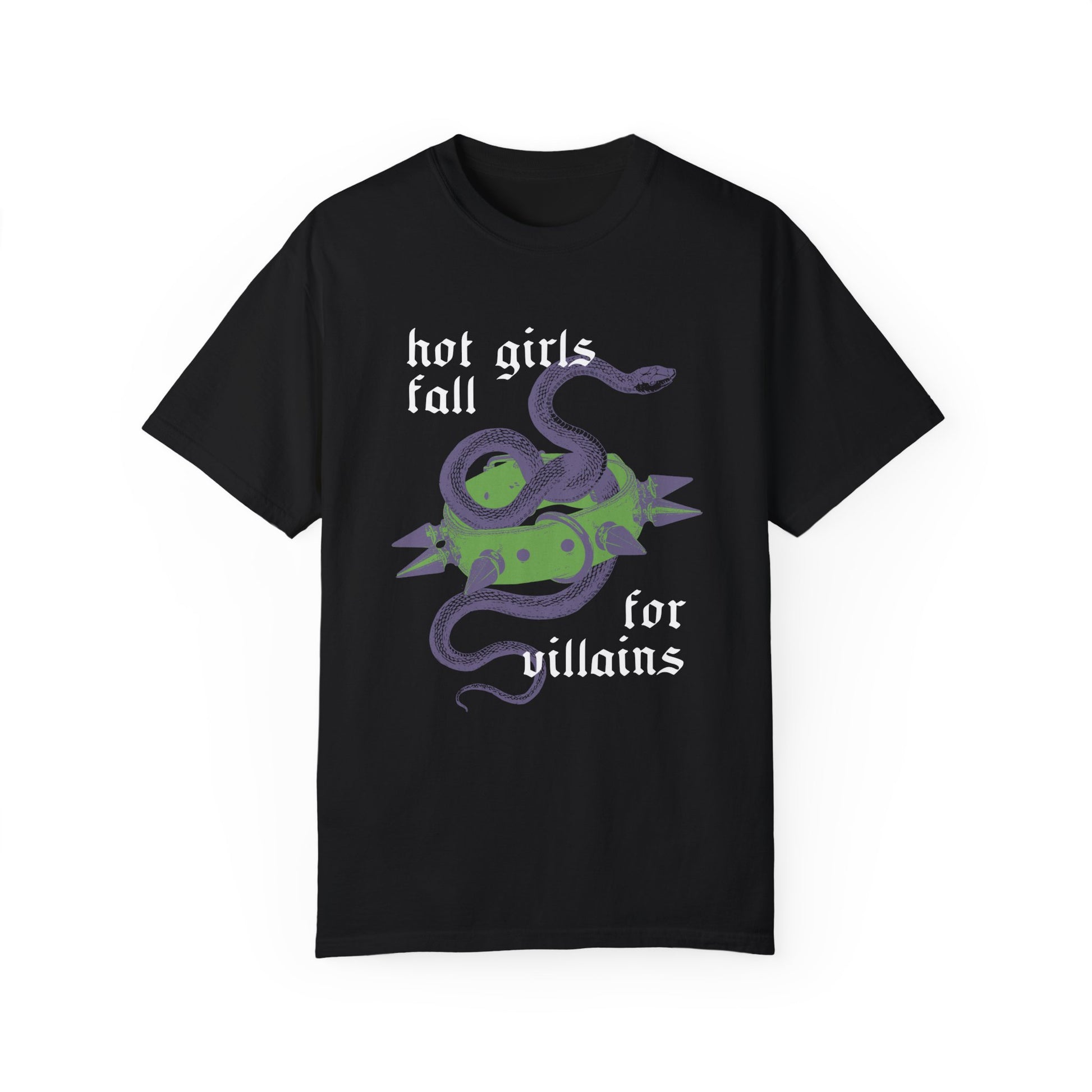 Hot Girls Fall for Villains Tee - Green