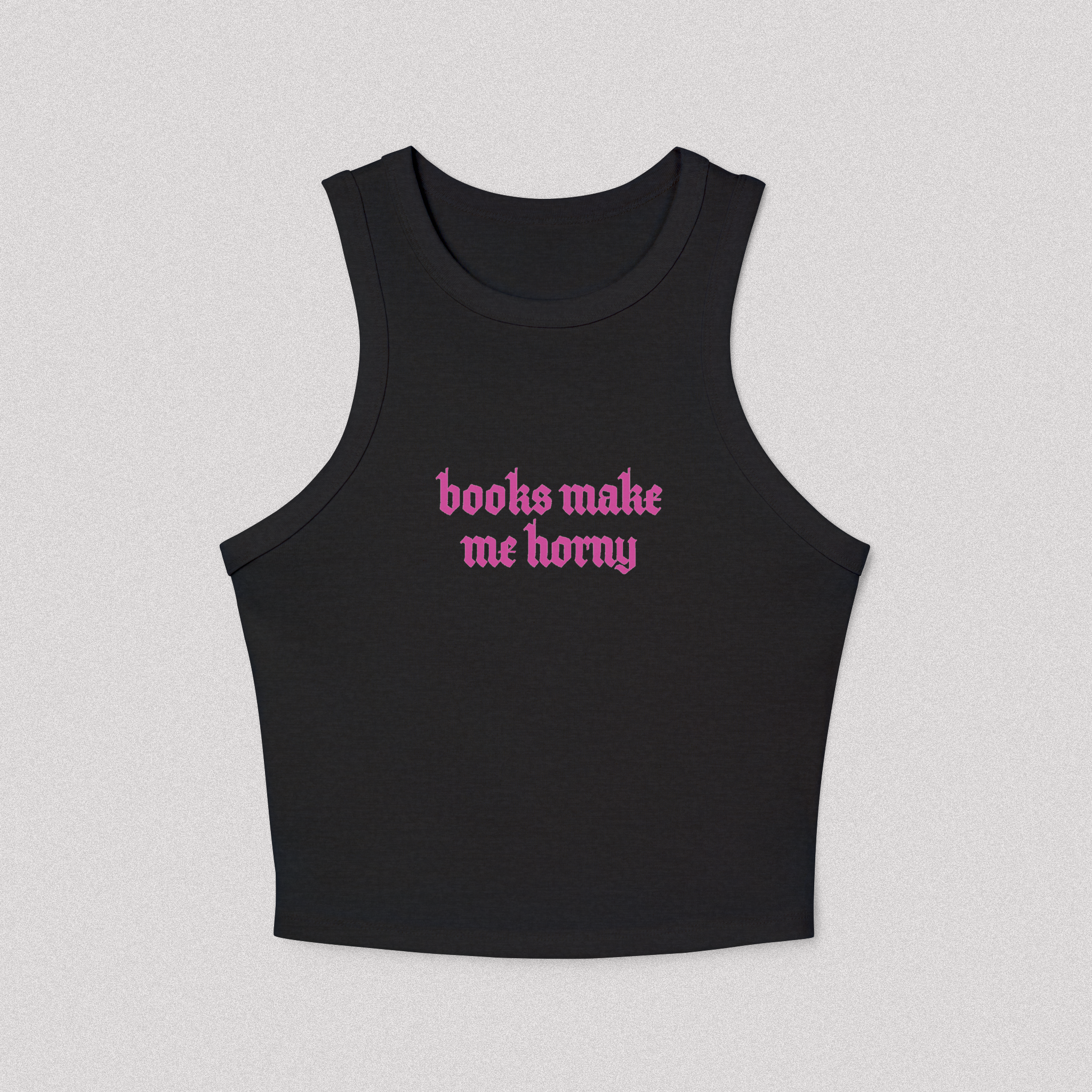 Books Make Me Horny Micro Rib Racer Tank Top