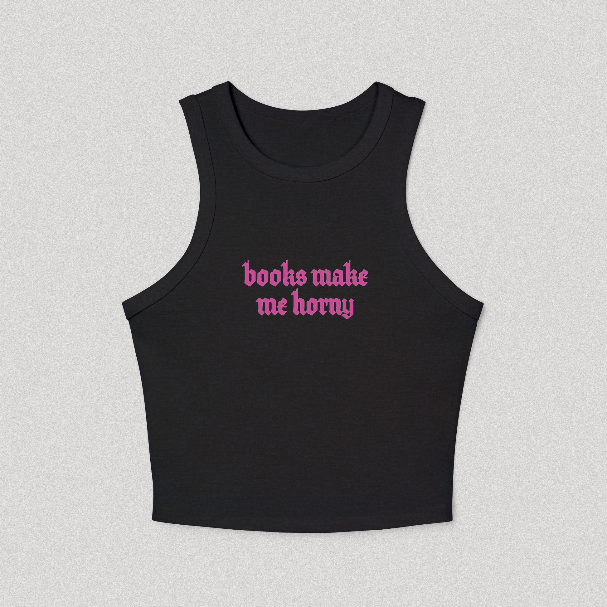 Books Make Me Horny Micro Rib Racer Tank Top