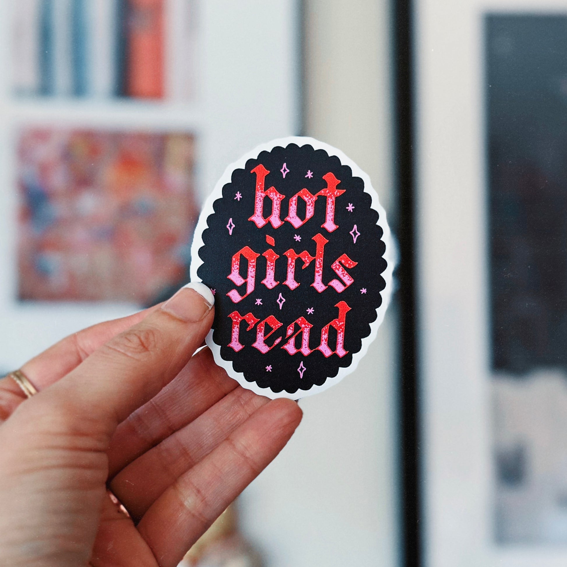 Hot Girls Read Die-Cut Sticker
