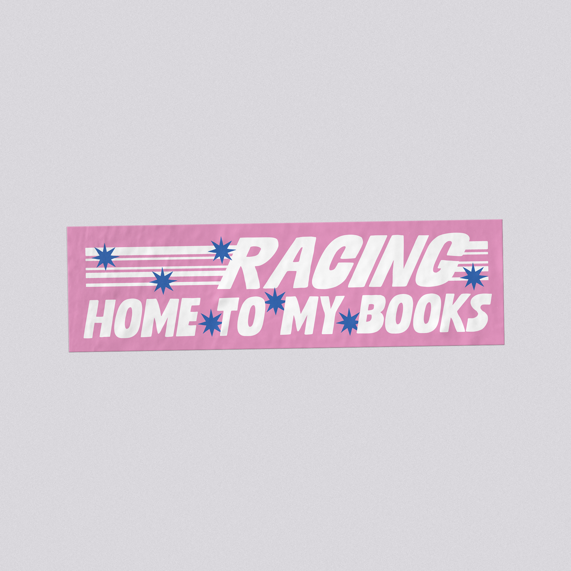 Sticker Racing Home Racing Home to my Books Bumper Sticker – wildeshadows