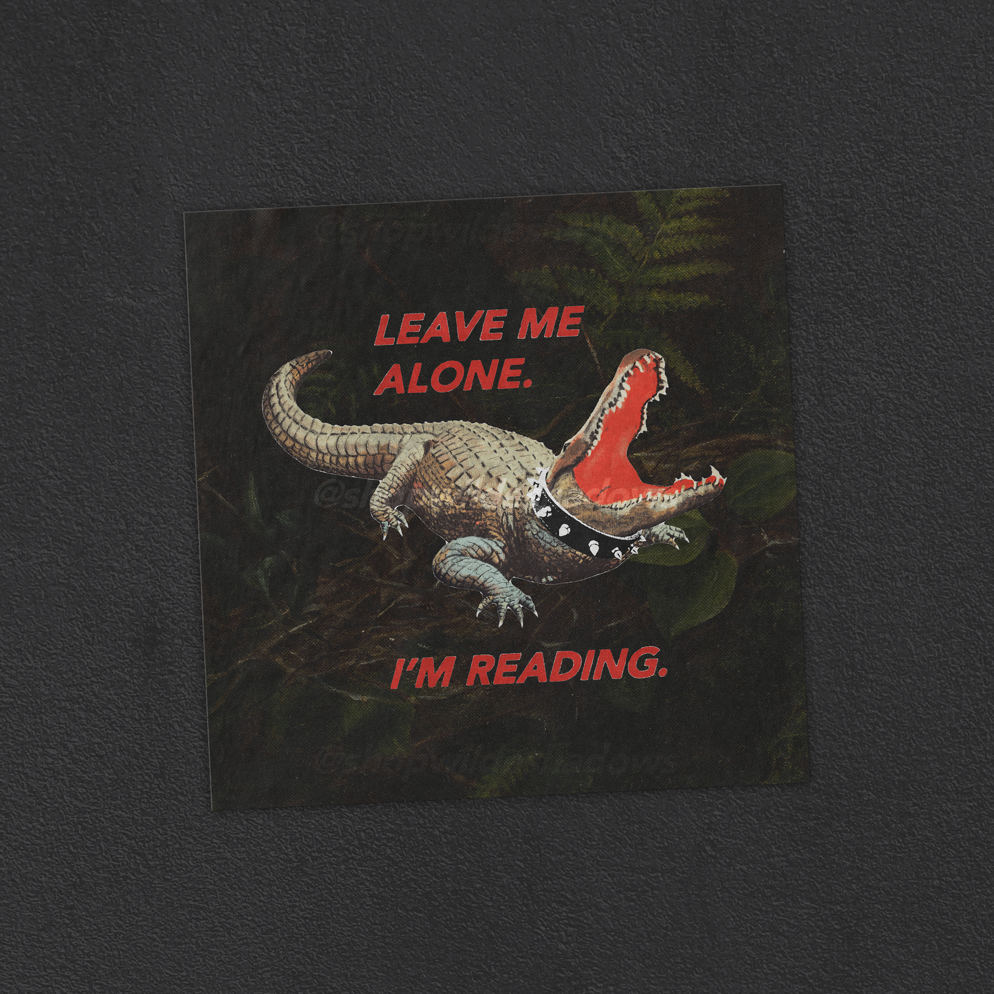 Leave Me Alone Gator Square Sticker