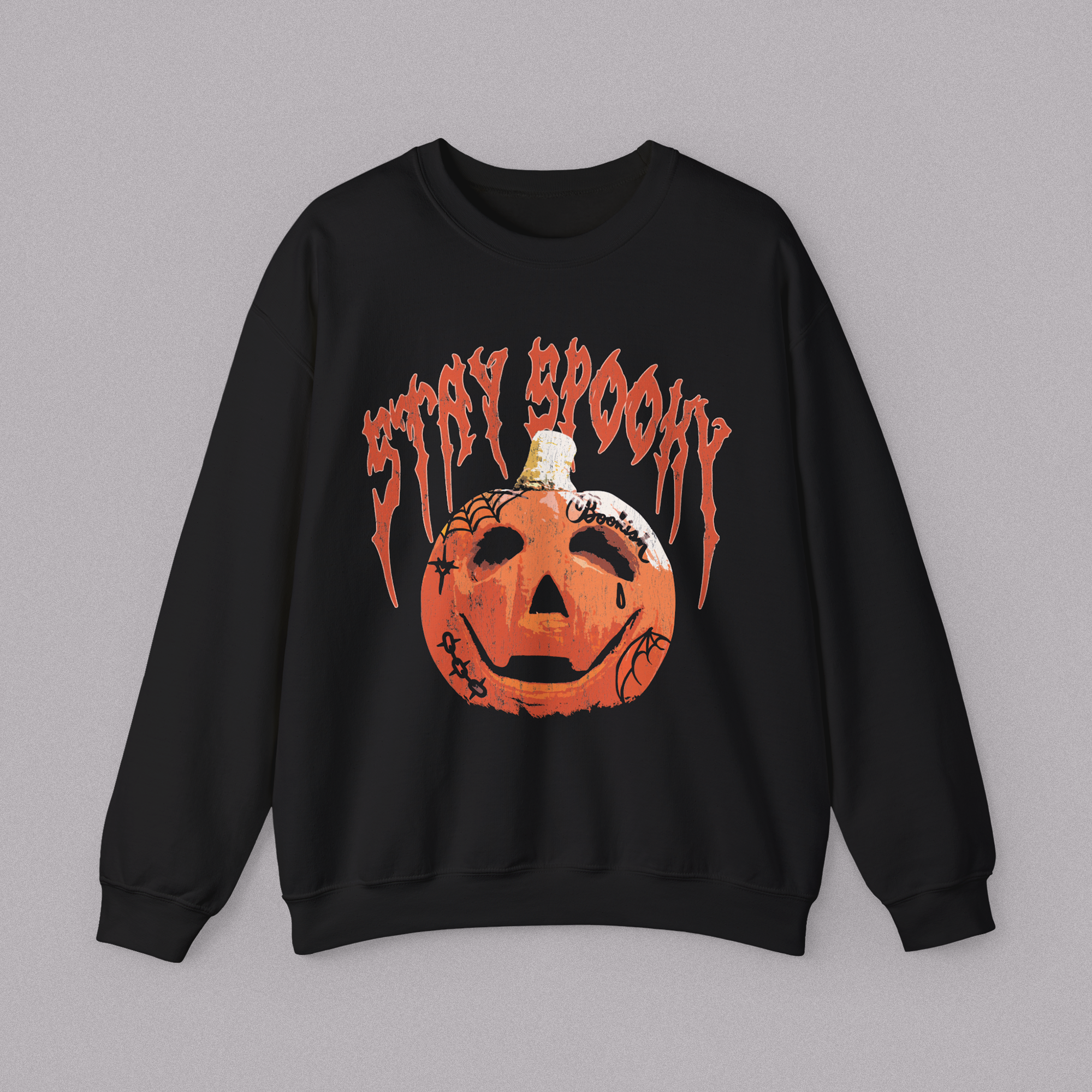 Stay Spooky Tattooed Pumpkin Vintage Crewneck