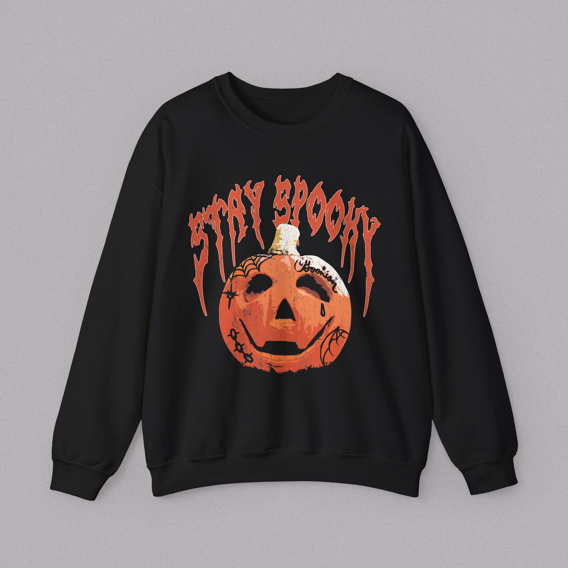 Stay Spooky Tattooed Pumpkin Vintage Crewneck