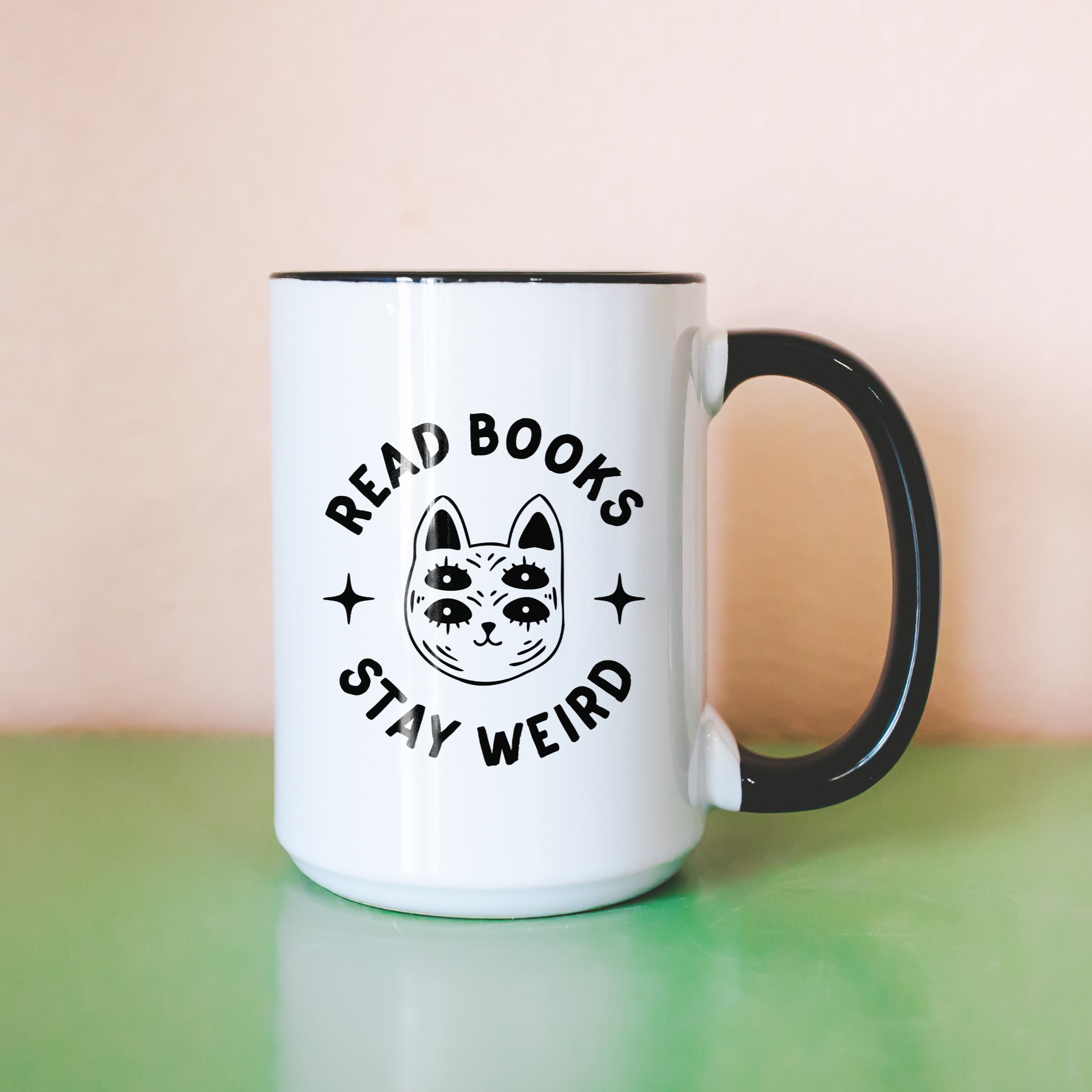 Stay Weird Read Books Mug