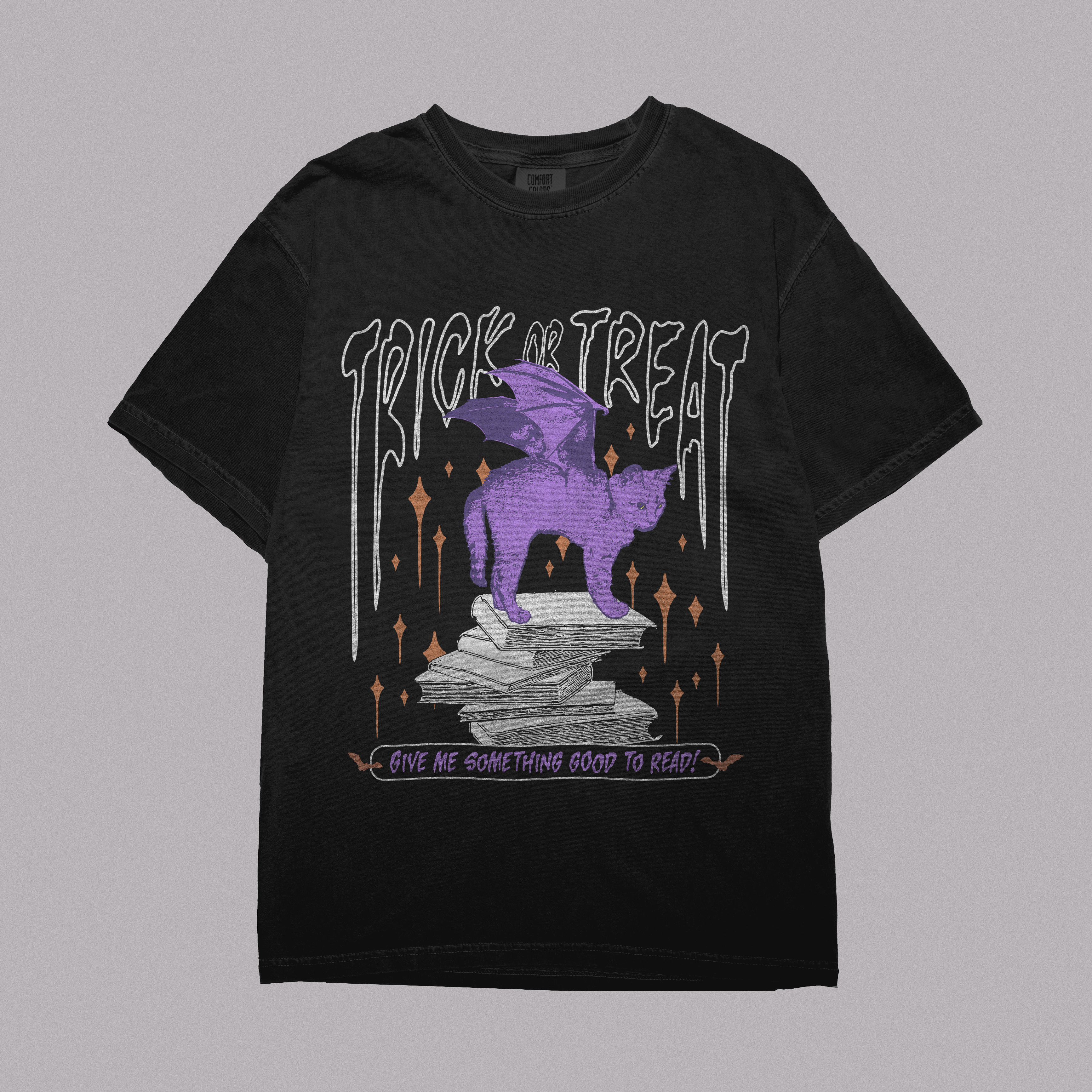 Trick or Treat Cat Bat Tee